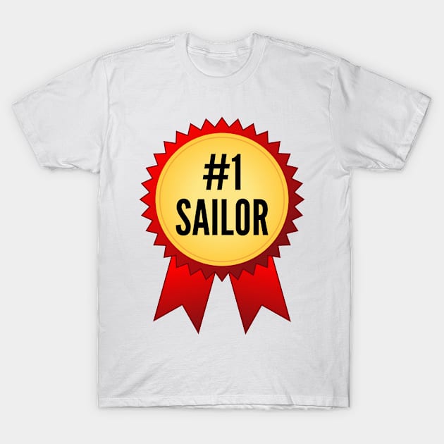 Number 1 Sailor Gold Medal T-Shirt by Liquids